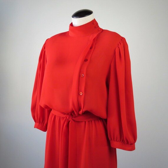 Vintage 1970s Cossack Secretary Dress & Belt - SI… - image 4