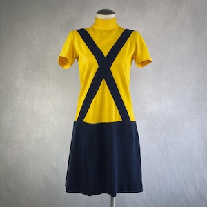 yellow and black jersey dress Number 85 Jersey Mini Dress - Black/Yellow