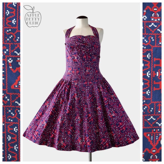 Ameri vintage　colorful elegant dress Vintage Dresses for Women 2024 Elegant 1950s Dress Clearance