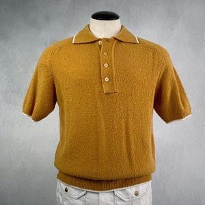 60s Knit Polo Shirt - Etsy