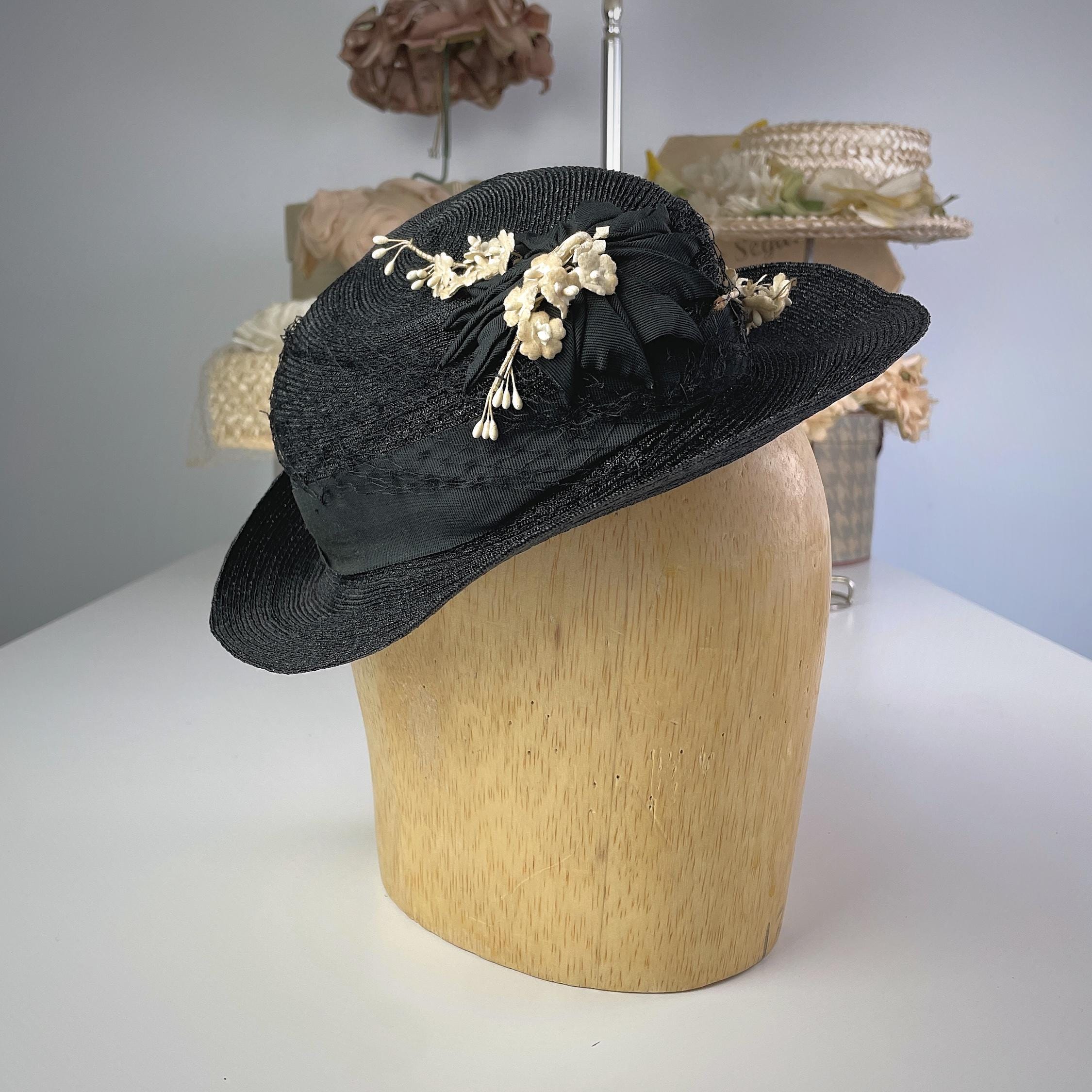 1940s Tilt Hat Black - Etsy display picture 2