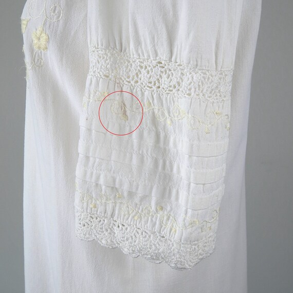 Vintage 1970s Does Edwardian Folk Cotton Dress - … - image 7