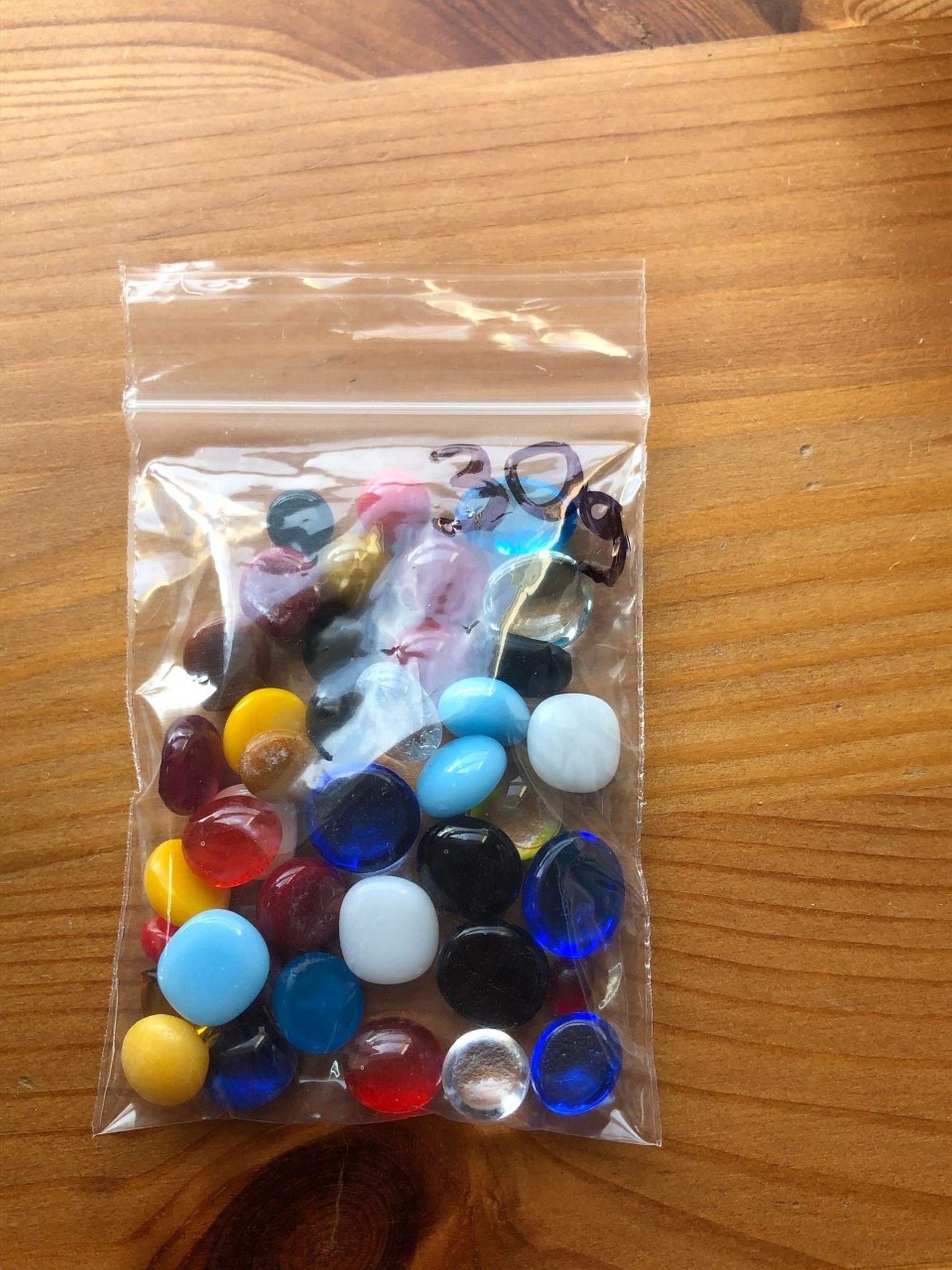 Fusible Glass Dots 90 COE 78 Mm in Size Approx 30g. for Mosaic, Glass