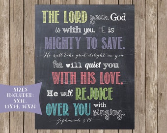 Scripture Printable: Mighty to Save