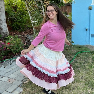 Pink lace 50’s poodle skirt