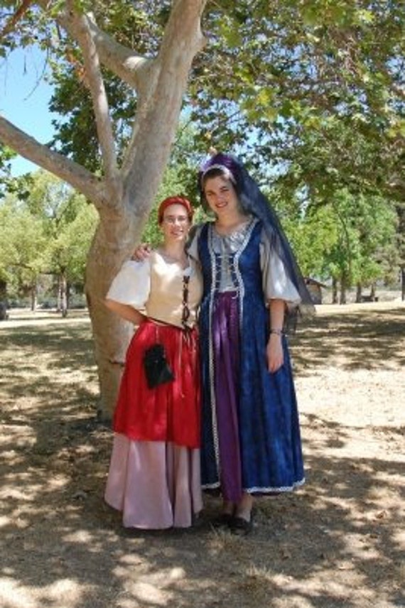 Blue and silver medieval style outfit