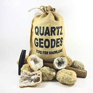 Large 3" Moroccan Break your own Geodes Gift Bag - 10 Pack - Whole Unopened