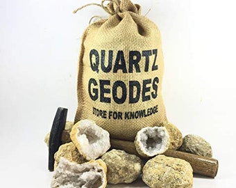 Large 3" Moroccan Break your own Geodes Gift Bag - 10 Pack - Whole Unopened