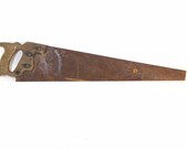 Old Hand Saw Tool Vintage Farm house Art Decor