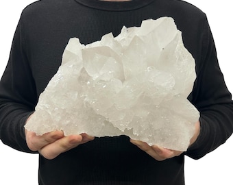 Large Natural Quartz Cluster - Beautiful Clear Point Crystals 8” 10 Lbs