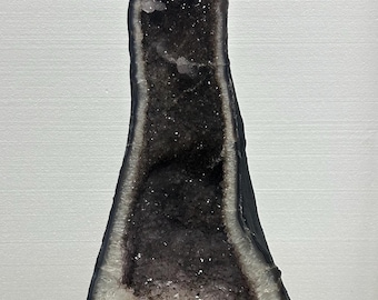 Natural Purple Amethyst Cathedral 75.30 lbs | Standing Geode Cave Color Crystal 25” w/ Base | Home Office Décor