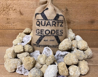 40 Break Your Own Geodes Whole Moroccan Geodes 1.5" Bulk Gift Pack Quartz Crystals