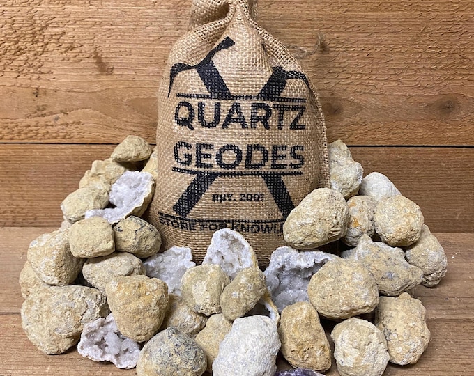 40 Break Your Own Geodes Whole Moroccan Geodes 1.5" Bulk Gift Pack Quartz Crystals