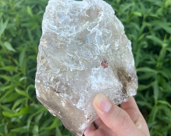 Natural Large Smokey Quartz Chunk - Raw Rough Beautiful Crystals 6.5" 4.7 Lbs.
