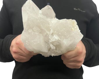 Large Natural Quartz Cluster - Beautiful Clear Point Crystals 6” 7.65 Lbs