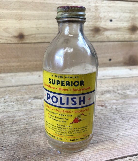 Dallas TX Superior Products Co Polish Vintage Bottle Paper Label 