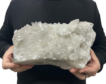 Large Natural Quartz Cluster - Beautiful Clear Point Crystals 11” 10.50 Lbs
