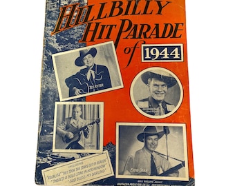 Vintage Hillbilly Hit Parade of 1944 Music Book Collectible