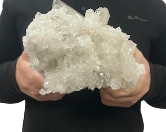 Large Natural Quartz Cluster - Beautiful Clear Point Crystals 7.25” 7.85 Lbs