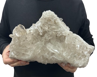 Large Natural Quartz Cluster - Beautiful Clear Point Crystals 10” 14 Lbs
