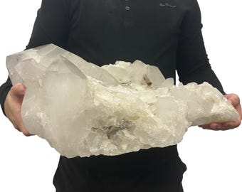 Huge Natural Quartz Cluster - Beautiful Clear Point Crystals 23” 77.15 Lbs
