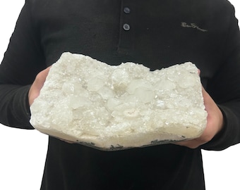 Large Zeolite Quartz Specimen Cluster - Beautiful Crystals 8.75” 7.74 Lbs.