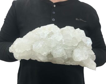 Large Zeolite Quartz Specimen Cluster - Beautiful Crystals 9” 10.58 Lbs.