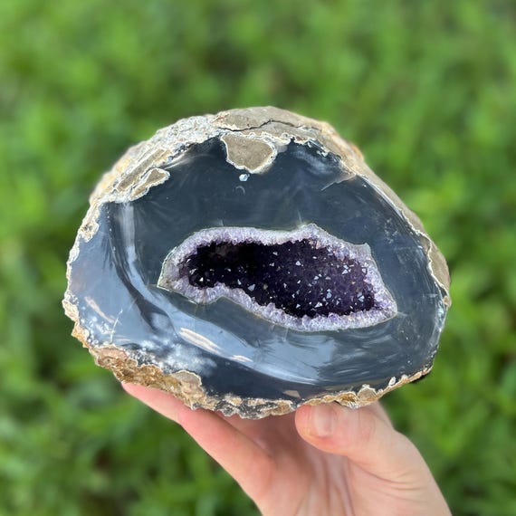Uruguayan Polished Amethyst Geode 6” Lbs Extra Quality