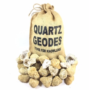 75 Break Your Own Geodes Whole Moroccan Geodes 1" to 1.75” Bulk Gift Pack Quartz Crystals