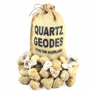 40 Break Your Own Geodes Whole Moroccan Geodes 1.5" Bulk Gift Pack Quartz Crystals