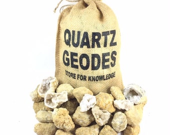 40 Break Your Own Geodes Whole Moroccan Geodes 1.5" Bulk Gift Pack Quartz Crystals