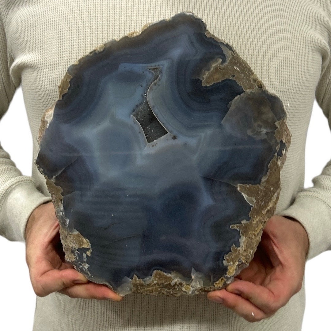 Huge Agate Slab/slice Thick W/ Metal Stand Natural Color 11 - Etsy