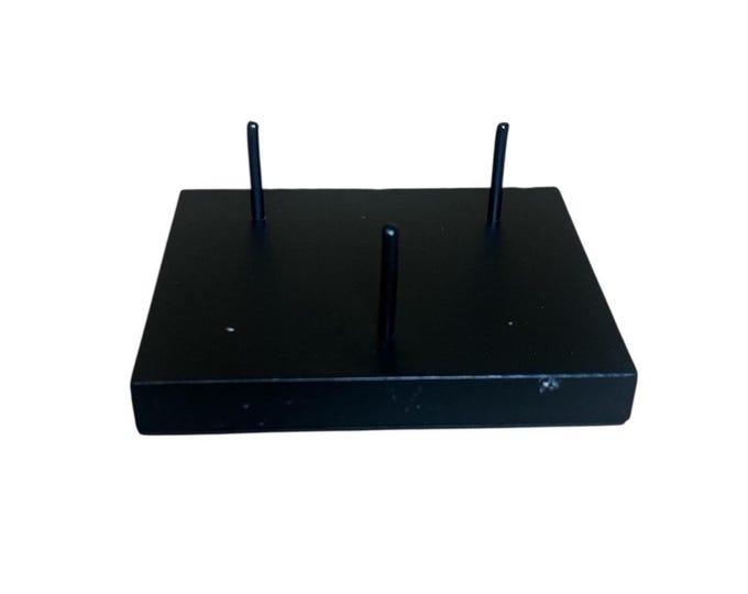 Small 4" Three Prong Wooden Geode Display Stand | Quartz Clusters Rocks and Minerals