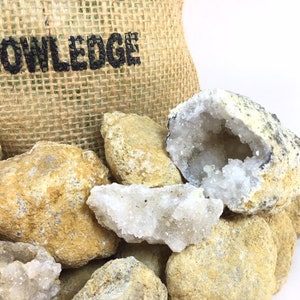 40 Break Your Own Geodes Whole Moroccan Geodes 1.5 Bulk Gift Pack Quartz Crystals image 3