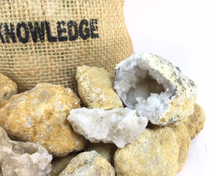 40 Break Your Own Geodes Whole Moroccan Geodes 1.5 Bulk Gift Pack Quartz Crystals image 3