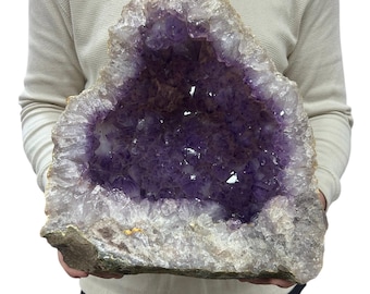 Huge Natural Dark Purple Amethyst Druzy 13" 28.55 lbs | Beautiful Crystals Home or Office Décor | Geology Gift
