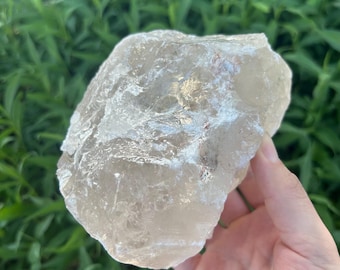 Natural Large Smokey Quartz Chunk - Raw Rough Beautiful Crystals 5.5" 3.1 Lbs.