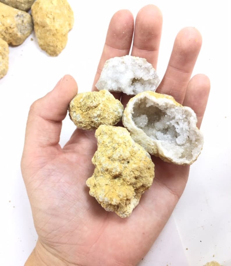 40 Break Your Own Geodes Whole Moroccan Geodes 1.5 Bulk Gift Pack Quartz Crystals image 5