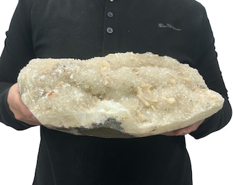 Large Zeolite Quartz Specimen Cluster - Beautiful Crystals 11.5” 13.92 Lbs.