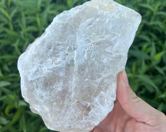 Natural Large Smokey Quartz Chunk - Raw Rough Beautiful Crystals 7" 3.55 Lbs.