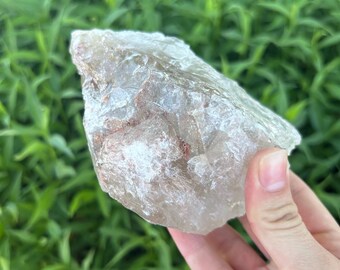 Natural Large Smokey Quartz Chunk - Raw Rough Beautiful Crystals 5" 1.55 Lbs.