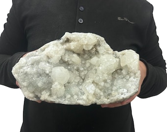 Large Zeolite Quartz Specimen Cluster - Beautiful Crystals 9.5” 7.97 Lbs.