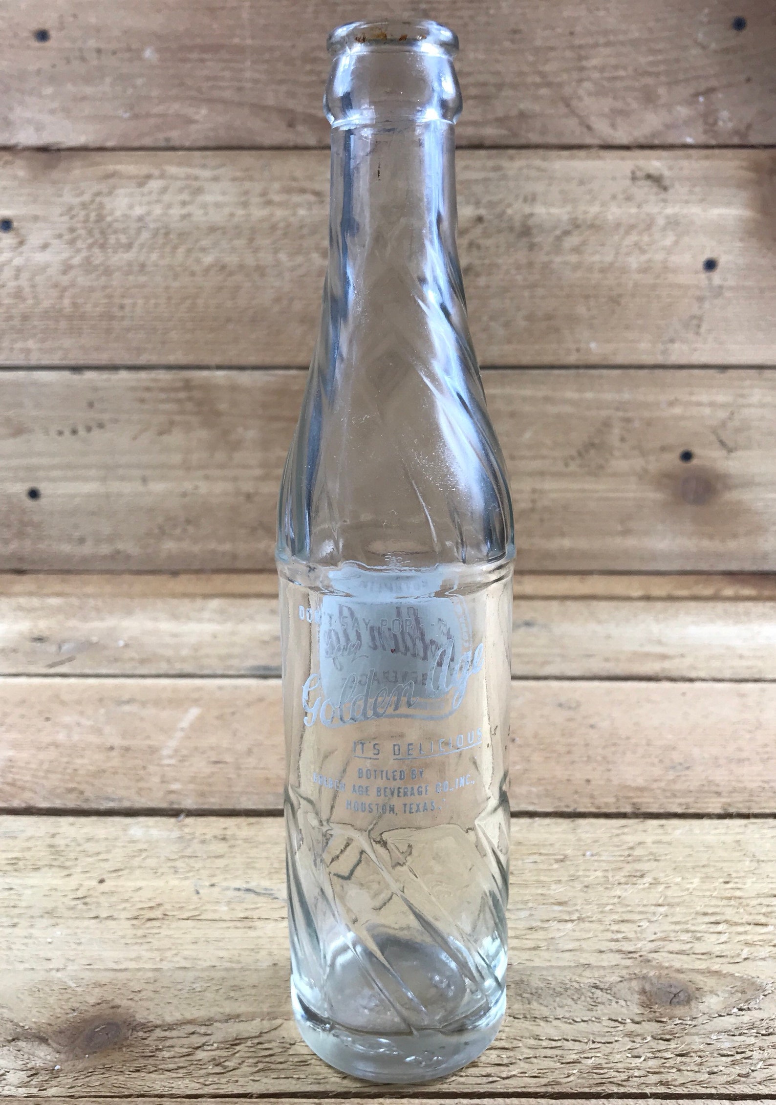 Houston Texas TX Vintage Golden Age Beverage Soda Bottle Etsy
