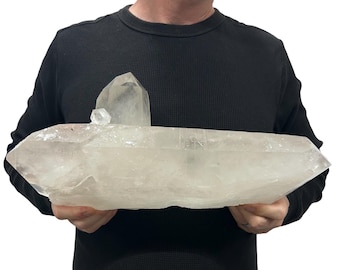 Large Natural Quartz Cluster - Beautiful Clear Point Crystals 17.5” 14.30  Lbs