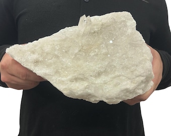 Large Natural Quartz Cluster - Beautiful Clear Point Crystals 9.75” 8.50 Lbs