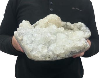 Large Zeolite Quartz Specimen Cluster - Beautiful Crystals 10.75” 13.08 Lbs.