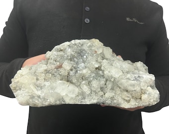 Large Zeolite Quartz Specimen Cluster - Beautiful Crystals 10” 6.85 Lbs.