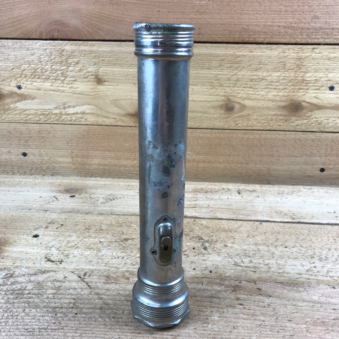 Railroad Metal Flashlight Vintage Antique Etsy