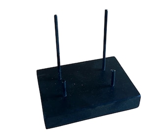 Large 3" Four Metal Prong Wooden Base Geode, Agate Slab Slice Display Stand | Quartz Clusters Rocks and Minerals