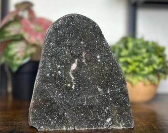 Natural Rainbow Extra Quality Purple Uruguayan Amethyst Geode Druzy Cut Base 6” 3.35 lbs | Beautiful Crystals | Geology Gift